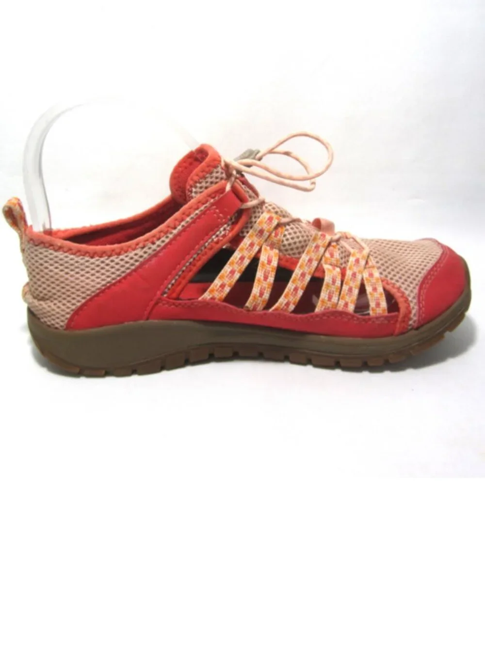 Chaco Kids Girls Size 5 Water Sandals Shoes Coral Orange Pink Outcross 2 VGUC